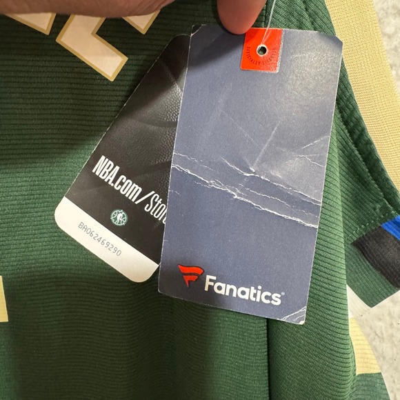 Milwaukee Bucks Giannis Antetokounmpo 34 Green Fanatics Jersey Tall 2XLT - Picture 9 of 13